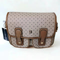 Briciole Borsa a Tracolla in Ecopelle Beige con Dettagli Oro - Stile Donna Bags
