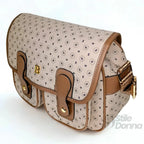 Briciole Borsa a Tracolla in Ecopelle Beige con Dettagli Oro - Stile Donna Bags