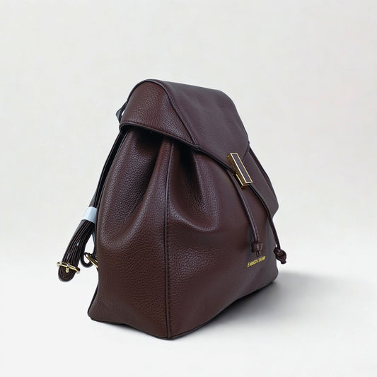 Brown Leather Backpack for Women MS-8289 - Stile Donna Bags
