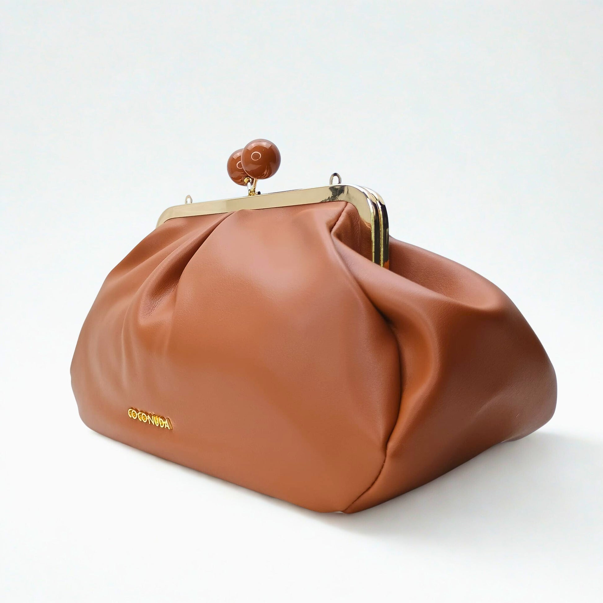 Brown Leather Clutch Bag - MS-4379 - Stile Donna Bags