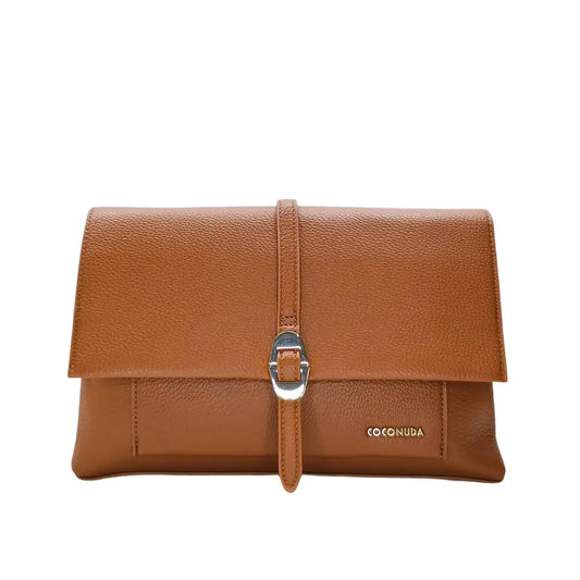 Brown Leather Clutch Bag - MS-9730 - Stile Donna Bags