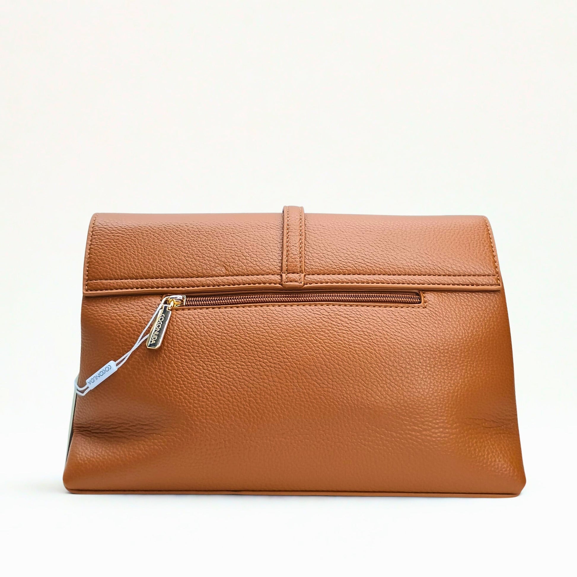 Brown Leather Clutch Bag - MS-9730 - Stile Donna Bags