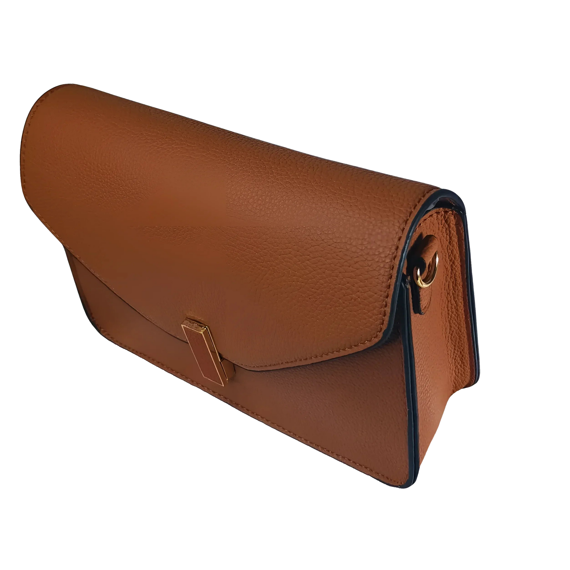 Brown Leather Shoulder Bag - MS-6346 - Stile Donna Bags