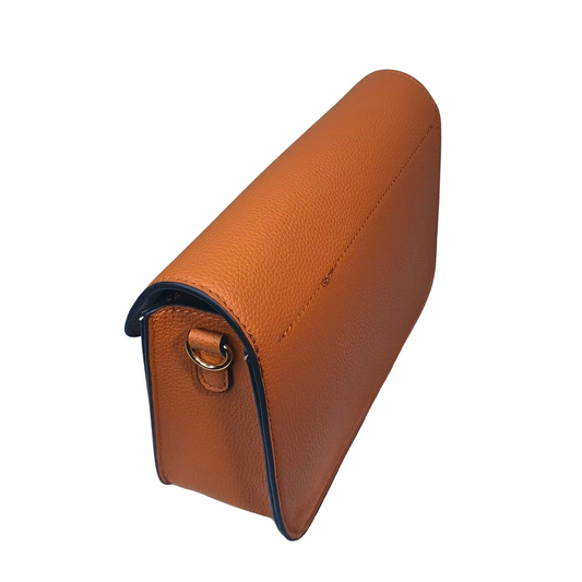 Brown Leather Shoulder Bag - MS-6346 - Stile Donna Bags