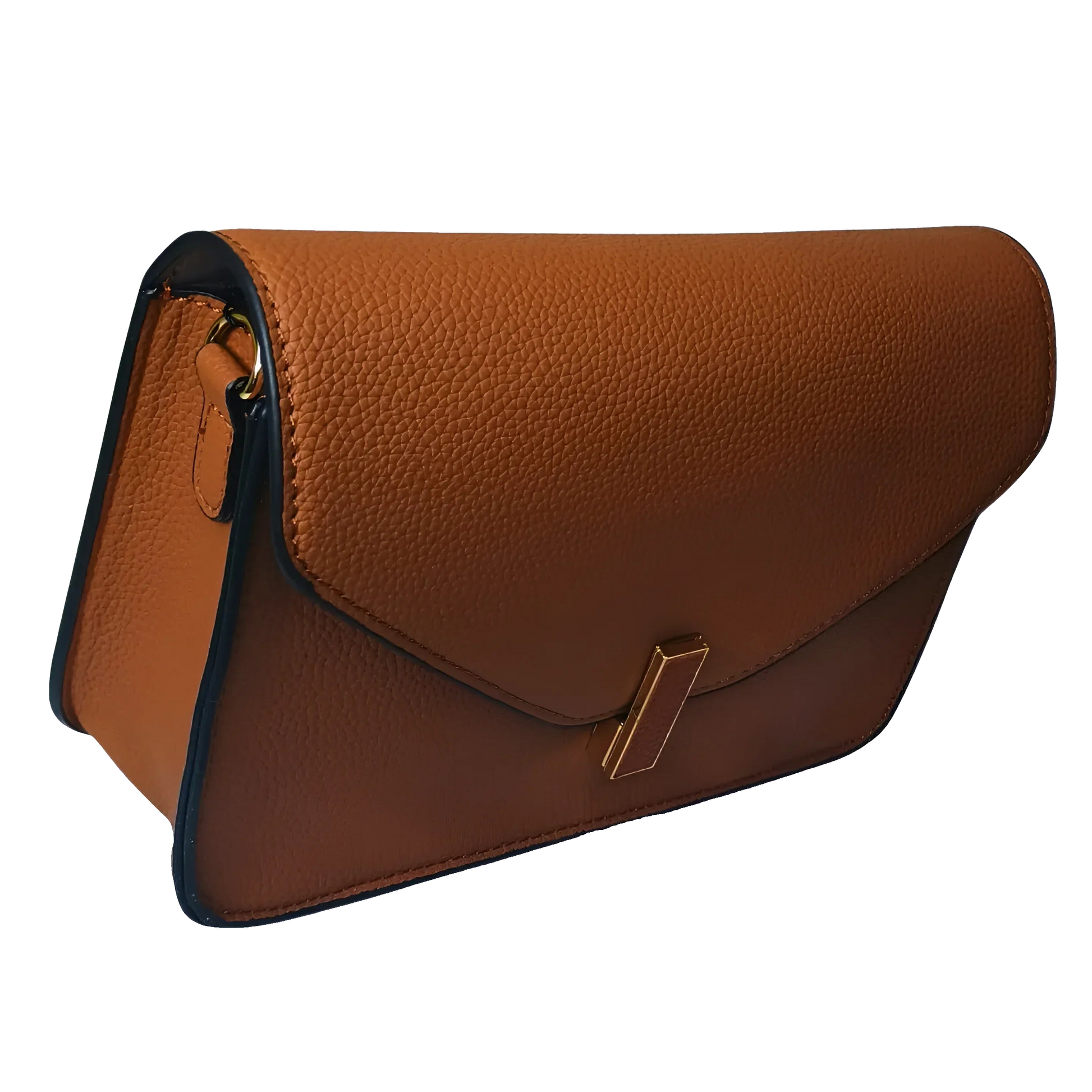 Brown Leather Shoulder Bag - MS-6346 - Stile Donna Bags