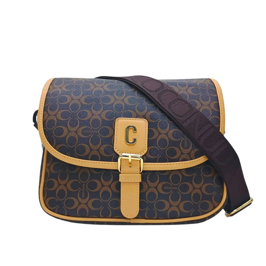 Brown Saddle Bag with removable shoulder strap - MS-4355 - Stile Donna Bags