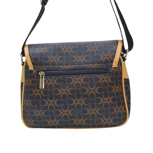 Brown Saddle Bag with removable shoulder strap - MS-4355 - Stile Donna Bags