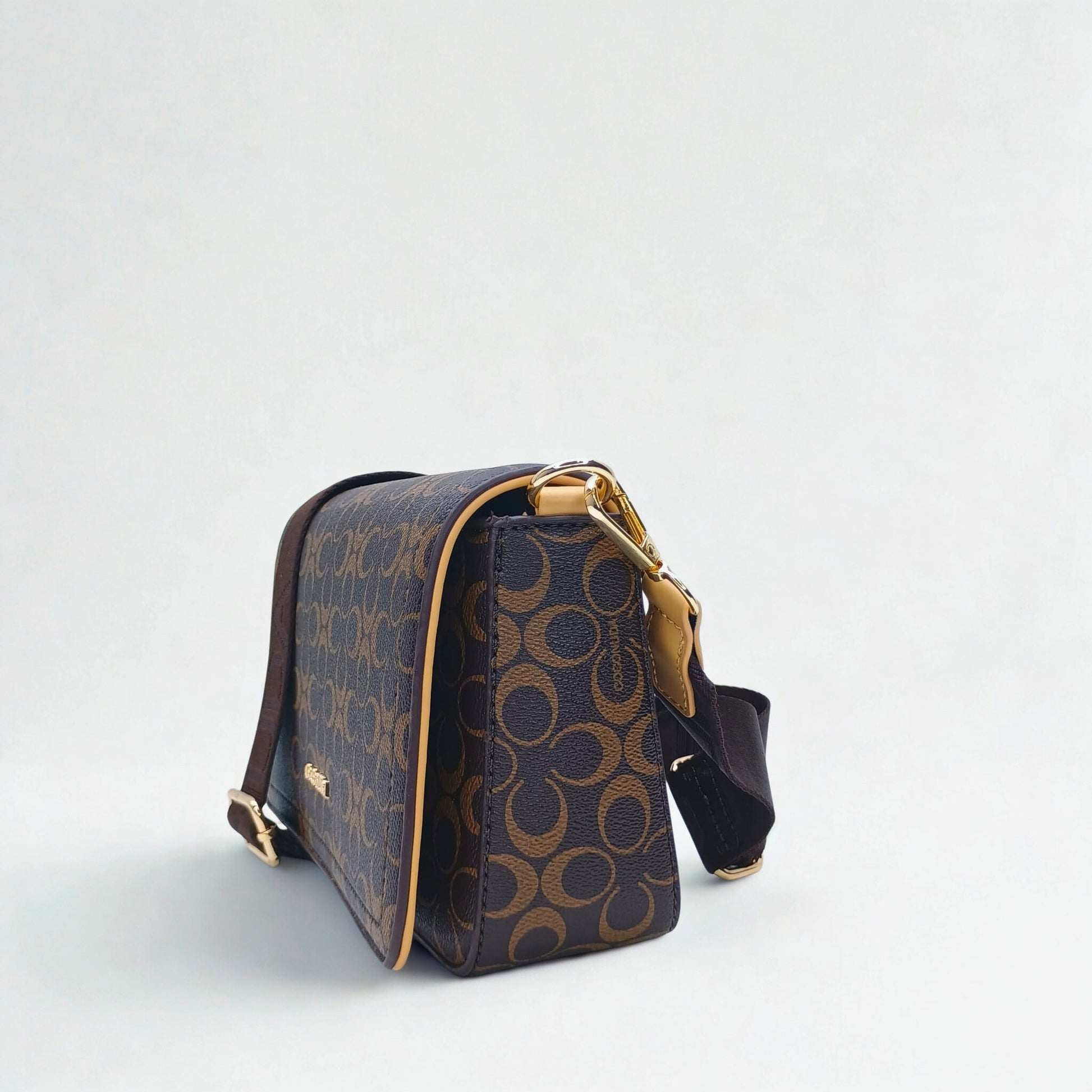 Brown Shoulder Bag with removable shoulder strap - MS-9723 - Stile Donna Bags