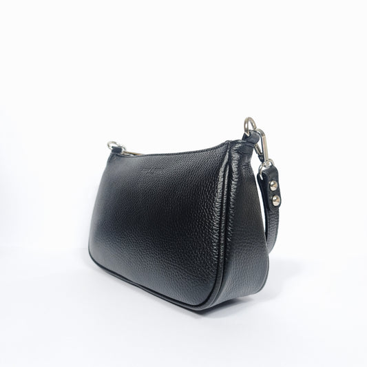 Camilla borsa a tracolla vera pelle made in Italy blu – vista posteriore