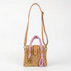 Anita Borsa a Cestino in Rafia con Manico Intrecciato e Tracolla - Stile Donna Bags
