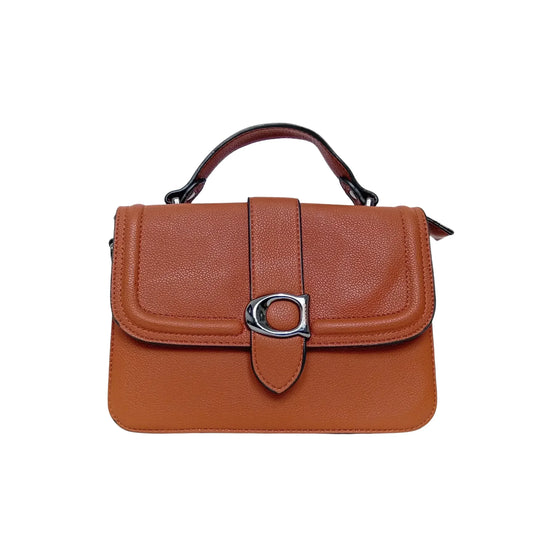 Charro borsa a spalla rigida ecopelle con design minimalista donna – vista frontale