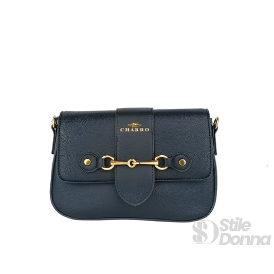 Borsa Charro in Pelle Crossbody da Donna | Dettaglio esterno | ecopelle | Nero
