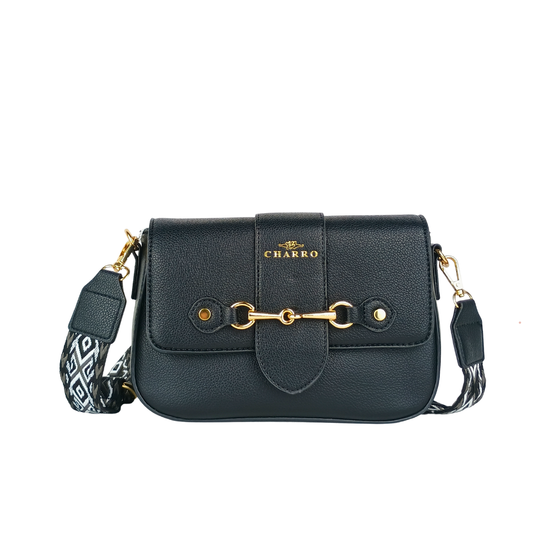 Women's Leather Crossbody bag Charro with shoulder strap MS-6509
