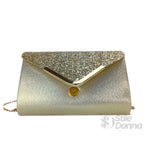 Clutch Busta Argentata da Sera in Strass e Microfibra - Stile Donna Bags