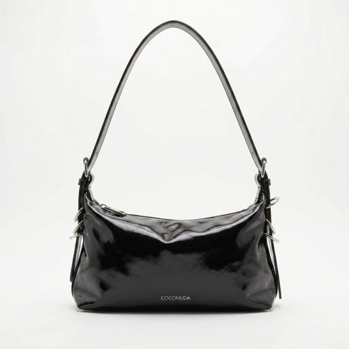 Coconuda Borsa a Tracolla in Ecopelle Verniciata con Catena - Stile Donna Bags