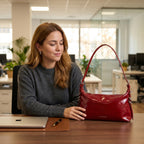 Coconuda Borsa a Tracolla in Ecopelle Verniciata con Catena - Stile Donna Bags