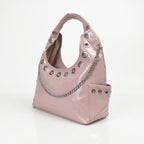 Coconuda Borsa a Tracolla in Ecopelle con Catena e Occhielli - Stile Donna Bags