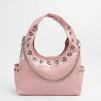 Coconuda Borsa a Tracolla in Ecopelle con Catena e Occhielli - Stile Donna Bags