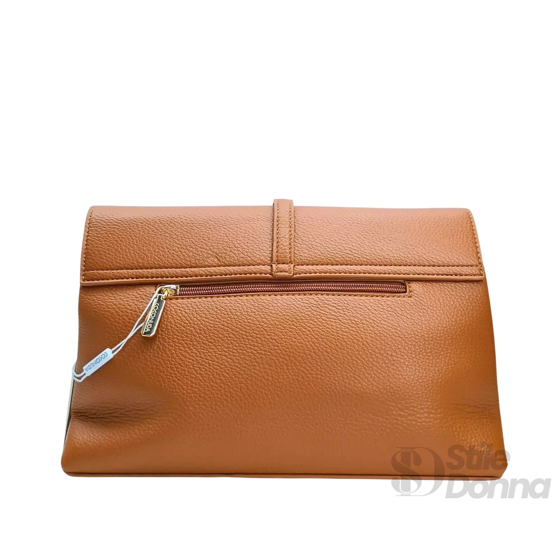 Coconuda pochette ecopelle marrone clutch – interno e tasche