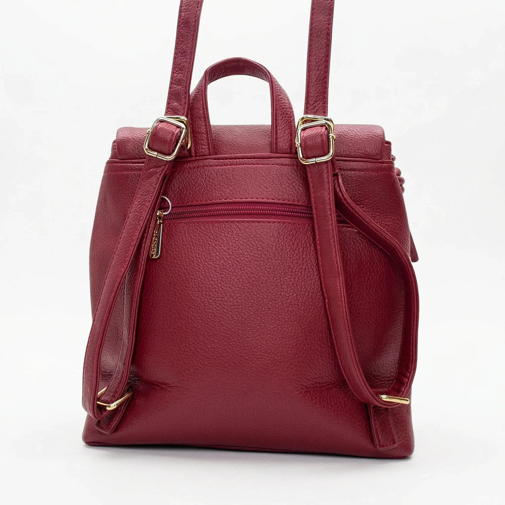 Coconuda Zaino Rosso in Ecopelle con Spallacci Regolabili - Stile Donna Bags
