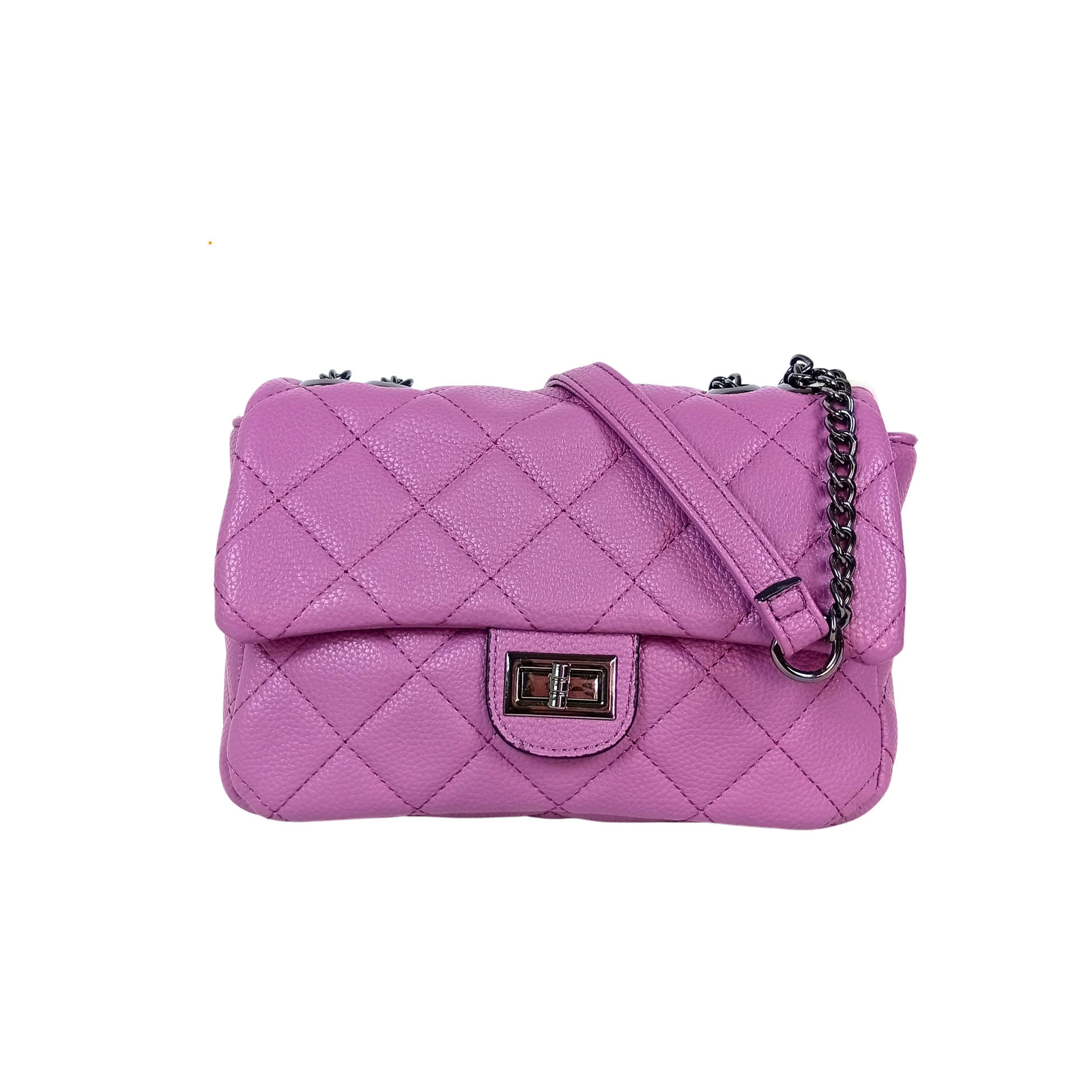 Crossbody Bag in Leather - chain strap MS-5777 - Stile Donna Bags