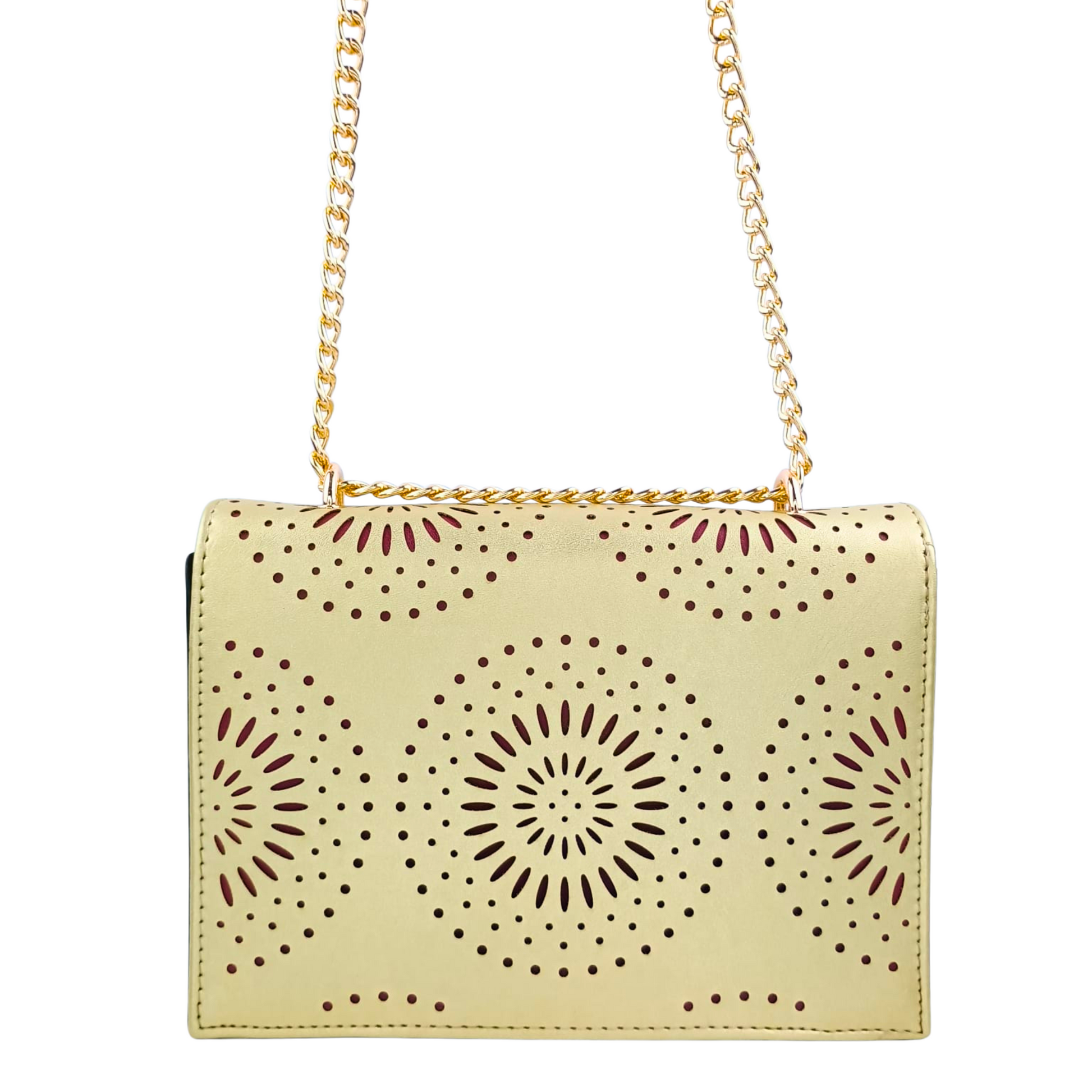 Crossbody Bag with Chain Strap - MS-4335 - Stile Donna Bags