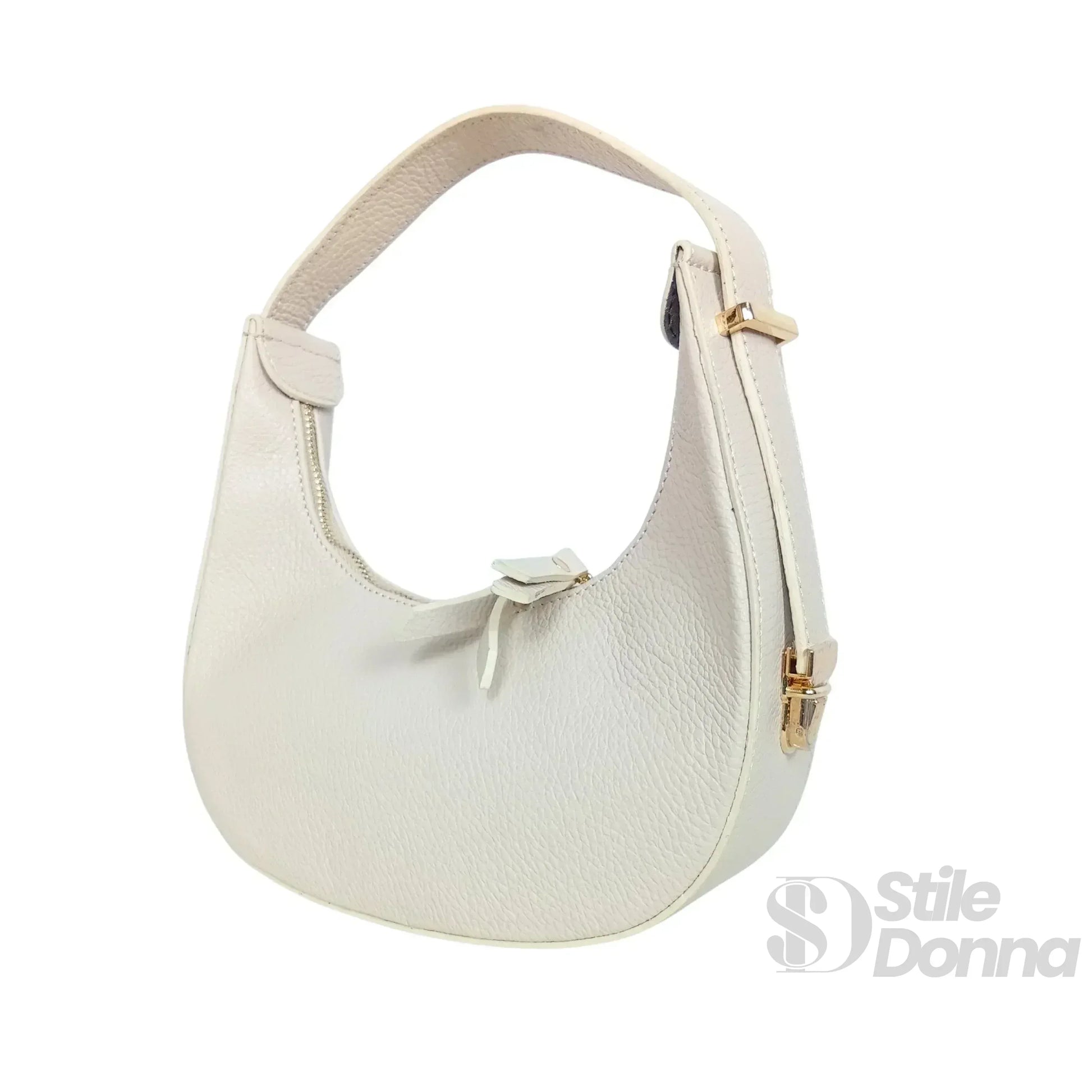 Elite borsa hobo vera pelle italiana donna – borsa indossata