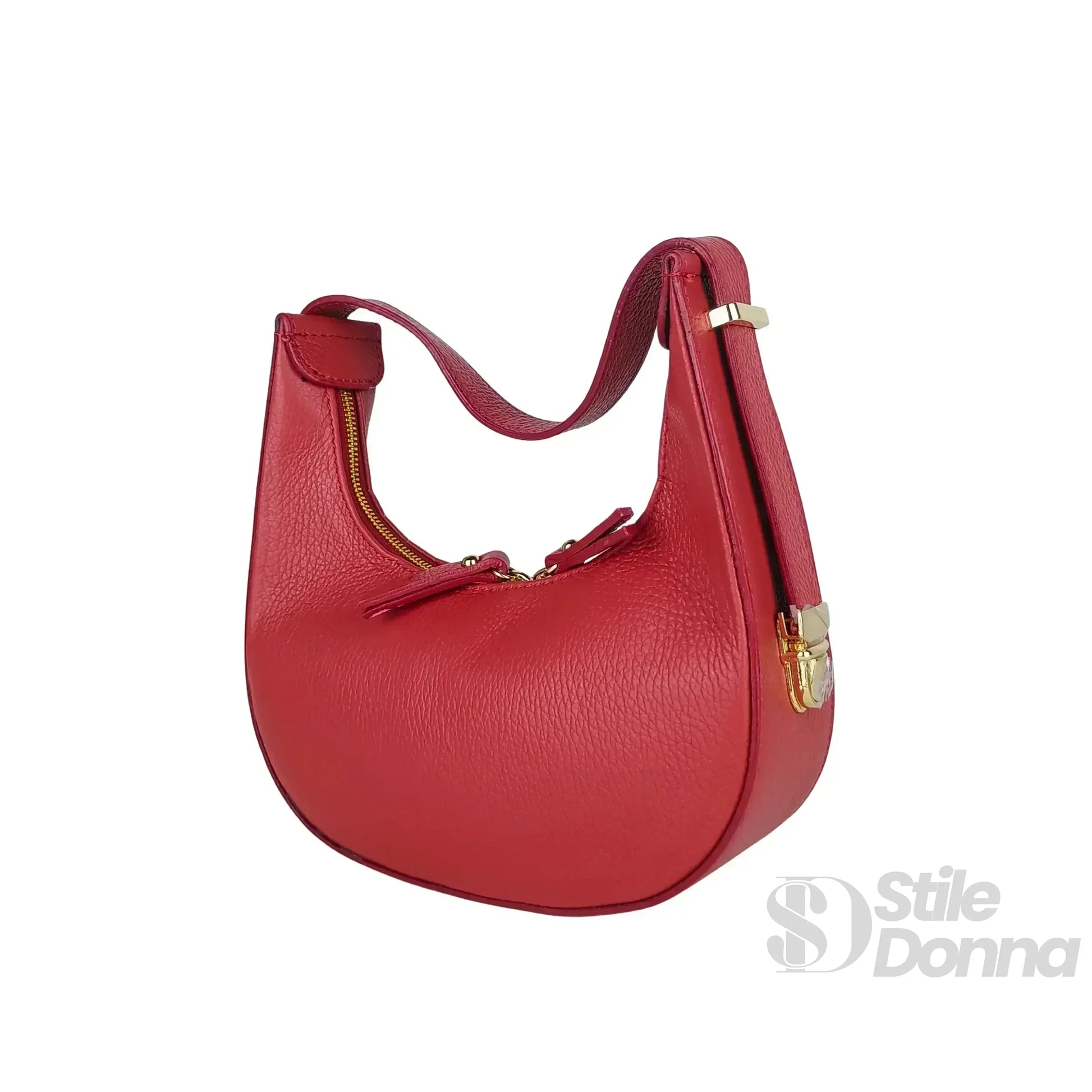 Elite borsa hobo vera pelle prodotta in Italia – dettaglio chiusura