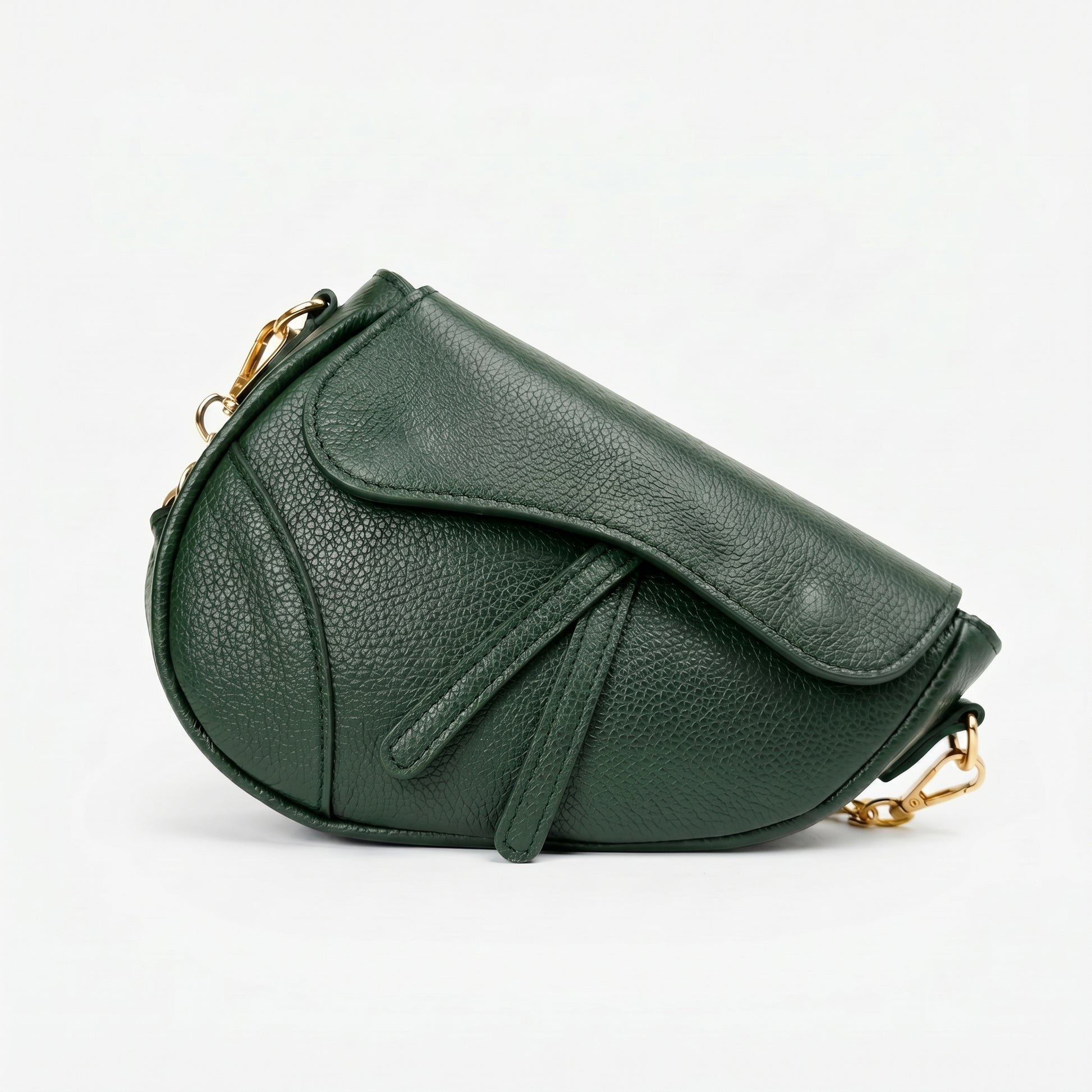 Eliza borsa a tracolla vera pelle verde con chiusura sicura – vista supplementare