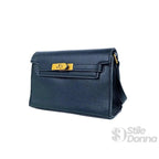 Enrico Coveri Borsa a Tracolla in Ecopelle con Lucchetto Oro - Stile Donna Bags