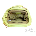Enrico Coveri Clutch in Ecopelle Verde Lime Morbida per Cerimonie - Stile Donna Bags