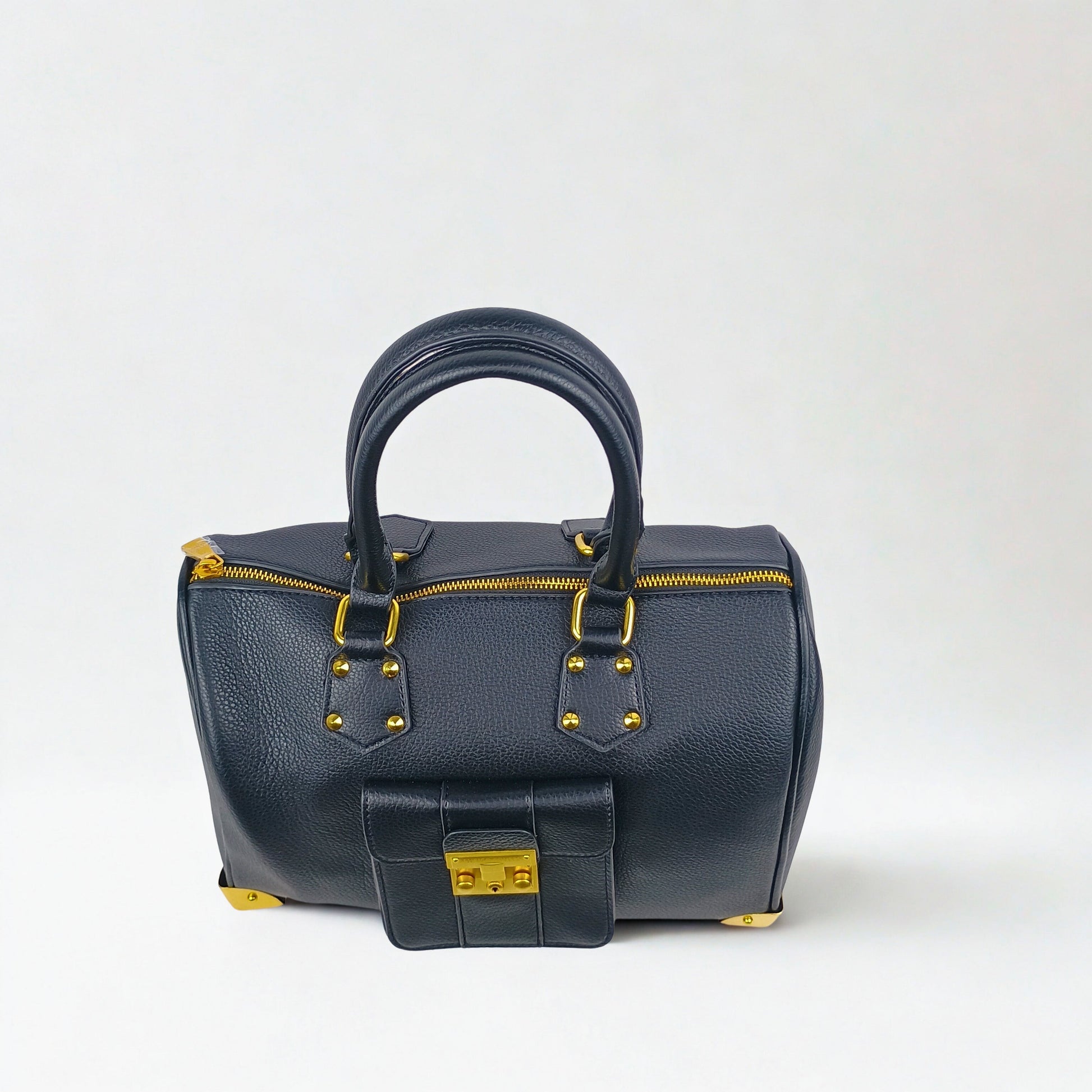 Enrico Doctor Bag - Black Leather MS-4449 - Stile Donna Bags