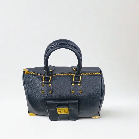 Enrico Doctor Bag - Black Leather MS-4449 - Stile Donna Bags