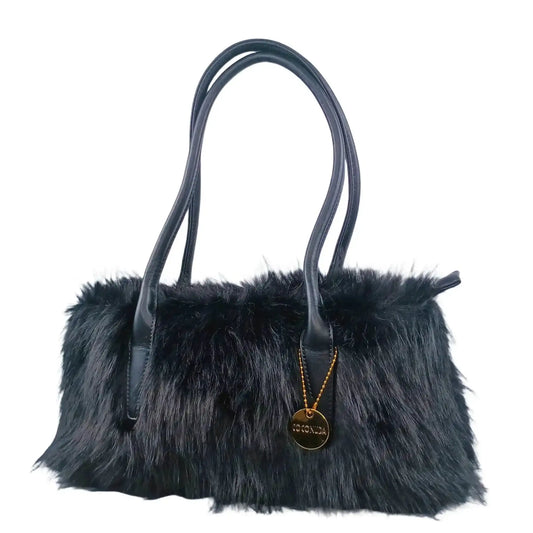 Fur Leather Handbag - MS-7158 - Stile Donna Bags