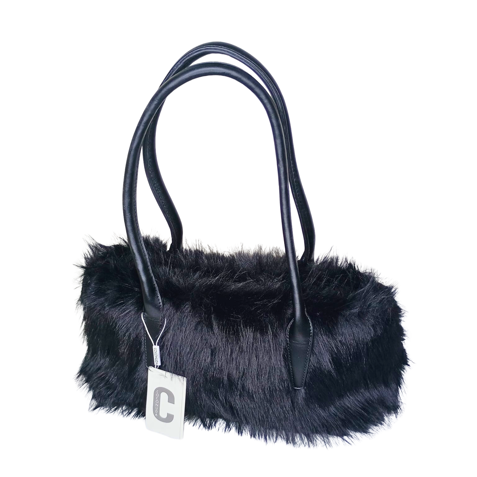 Fur Leather Handbag - MS-7158 - Stile Donna Bags