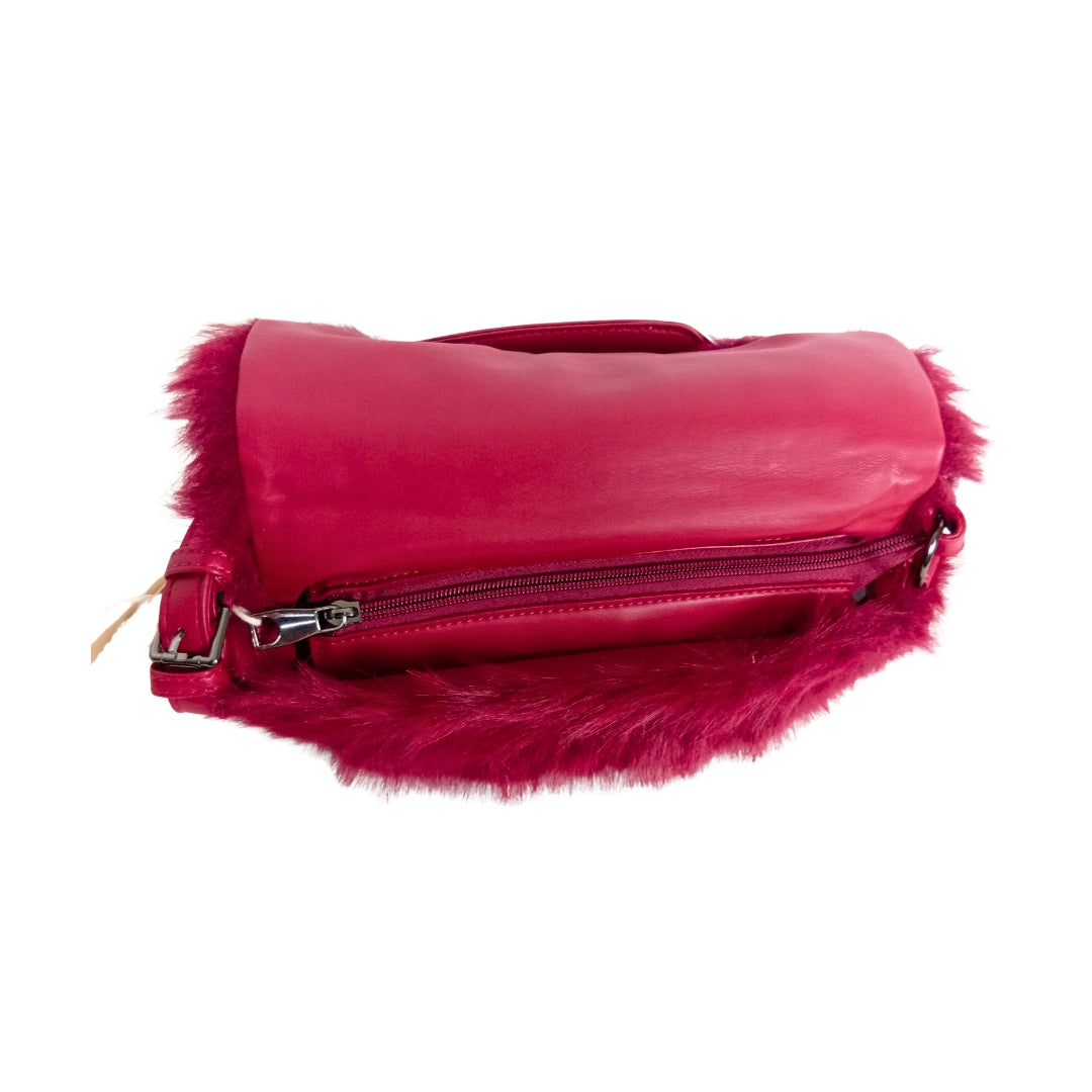 Fur handbag with leather handle MS-6440 - Stile Donna Bags
