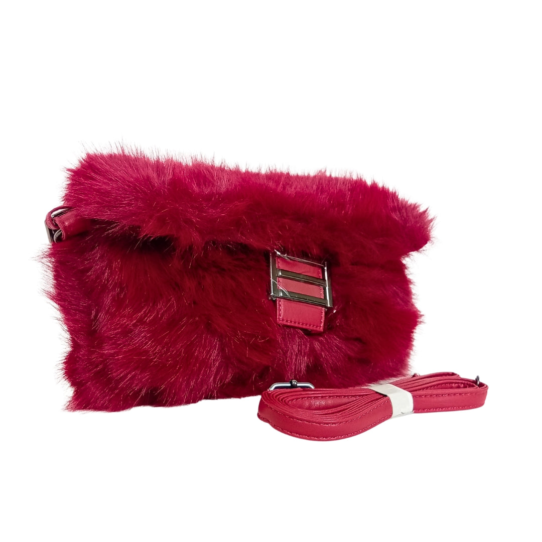 Fur handbag with leather handle MS-6440 - Stile Donna Bags