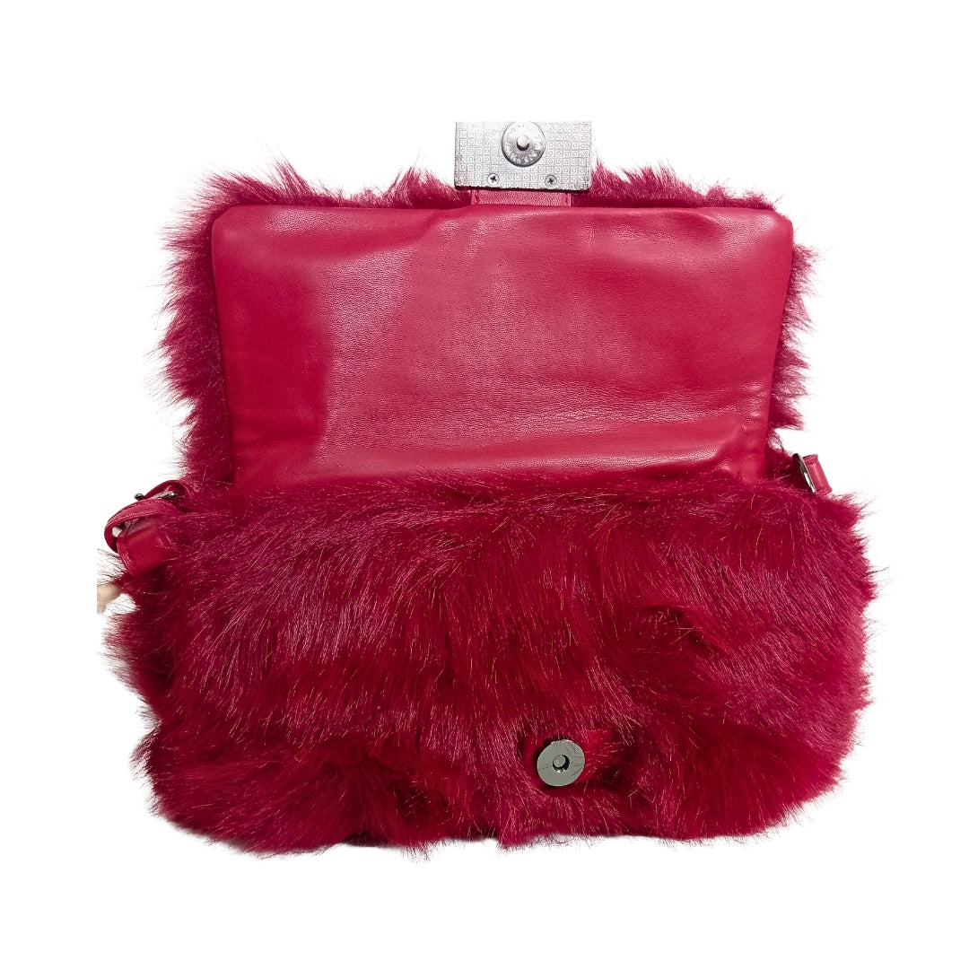 Fur handbag with leather handle MS-6440 - Stile Donna Bags