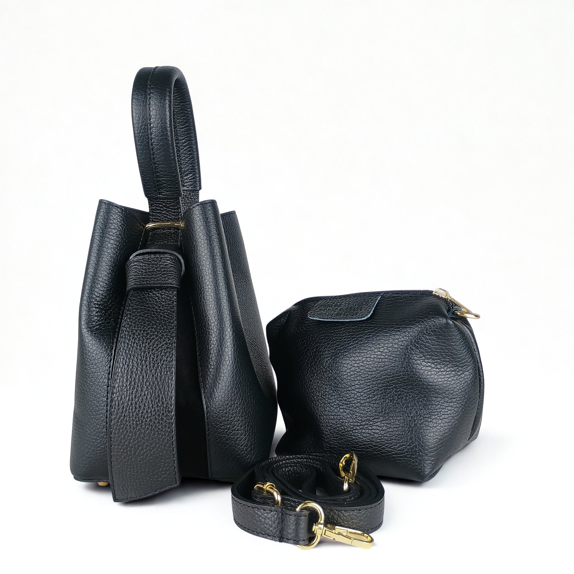 Genuine Leather Bucket Bag MS-3265 - Stile Donna Bags