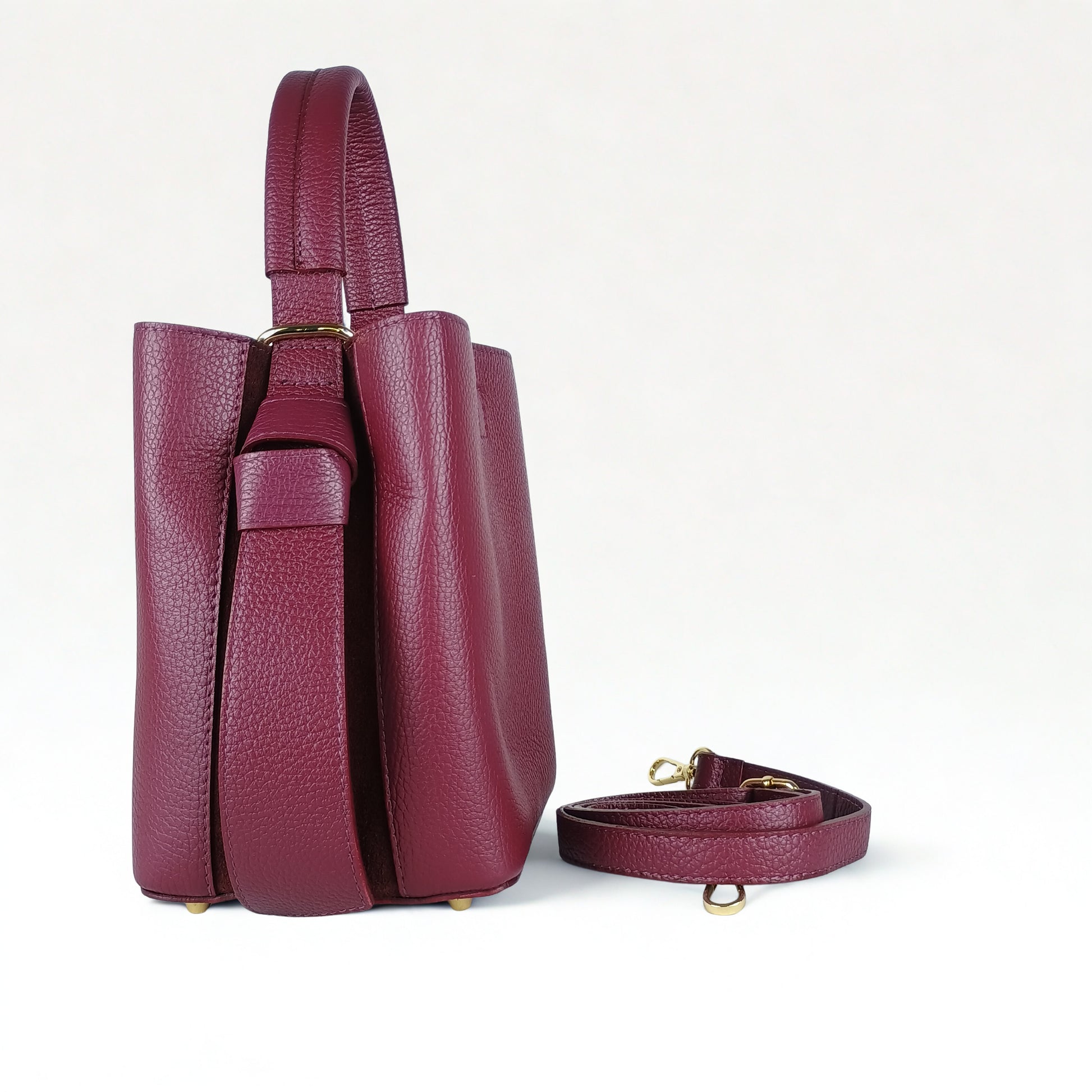 Genuine Leather Bucket Bag MS-3265 - Stile Donna Bags