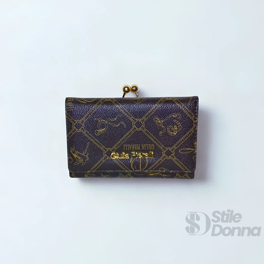 Giulia Peraldi portafoglio a mano ecopelle viola clutch – dettaglio esterno