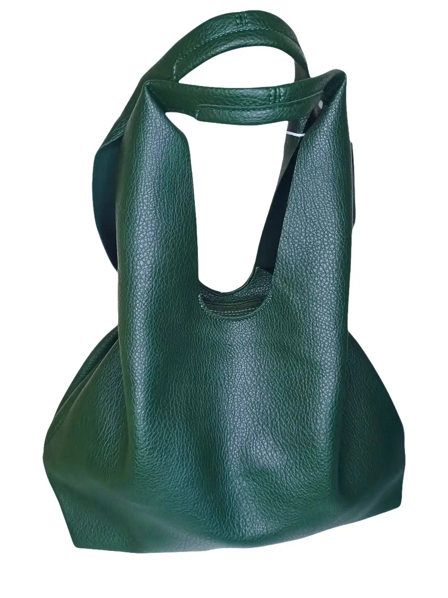Green Leather Bindle Bag - MS-9614 - Stile Donna Bags