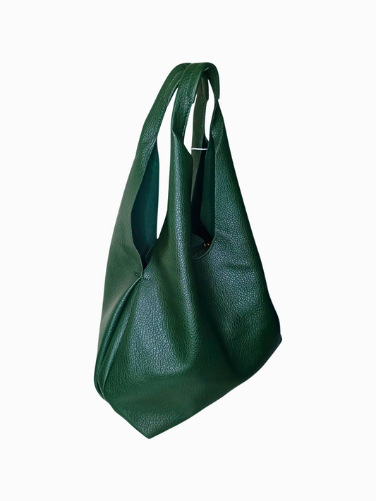 Green Leather Bindle Bag - MS-9614 - Stile Donna Bags