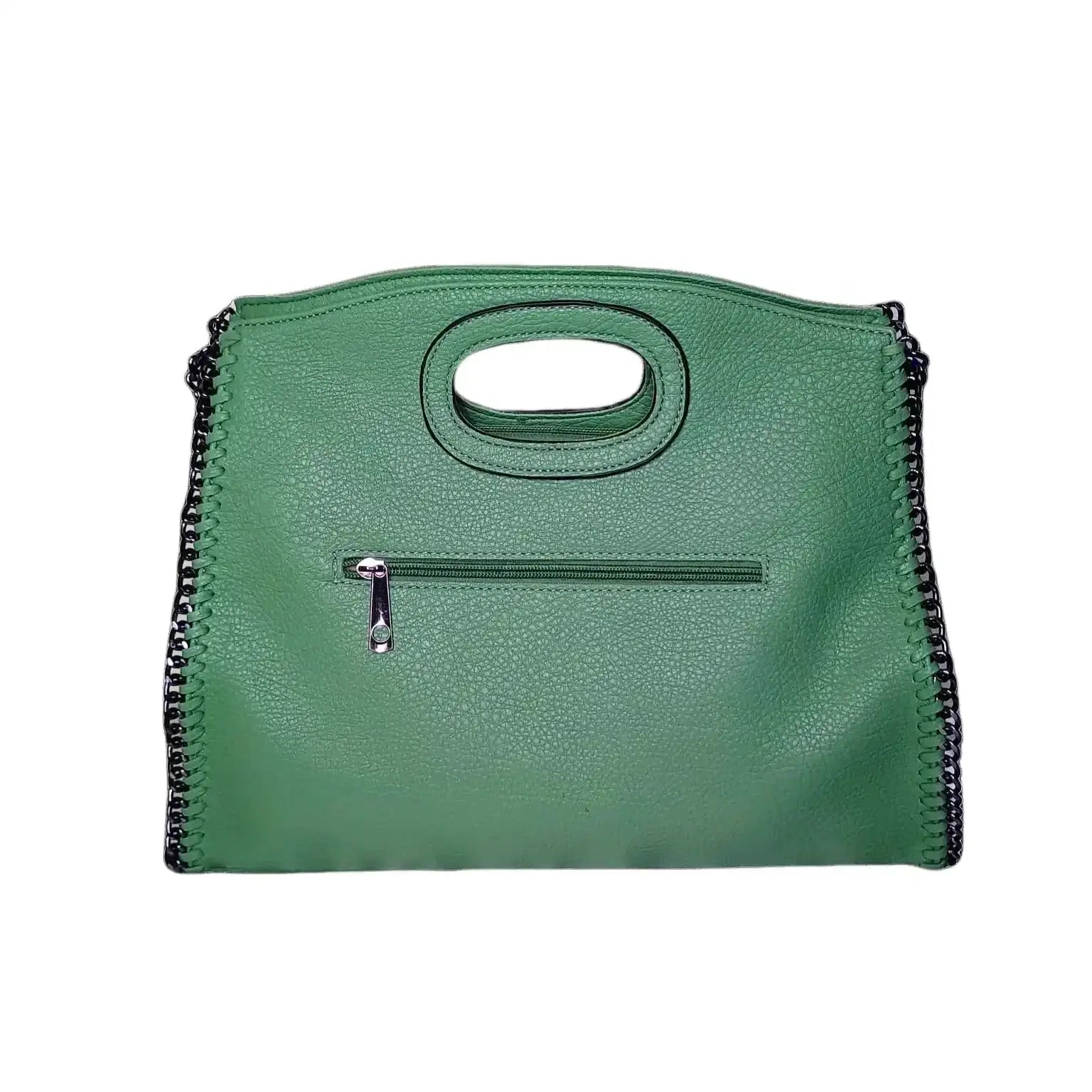 Green Leather Tote Bag MS-2550 - Stile Donna Bags