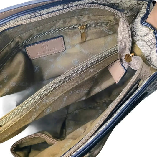 Leather Satchel Bag with removable strap - MS-3478 - Stile Donna Bags