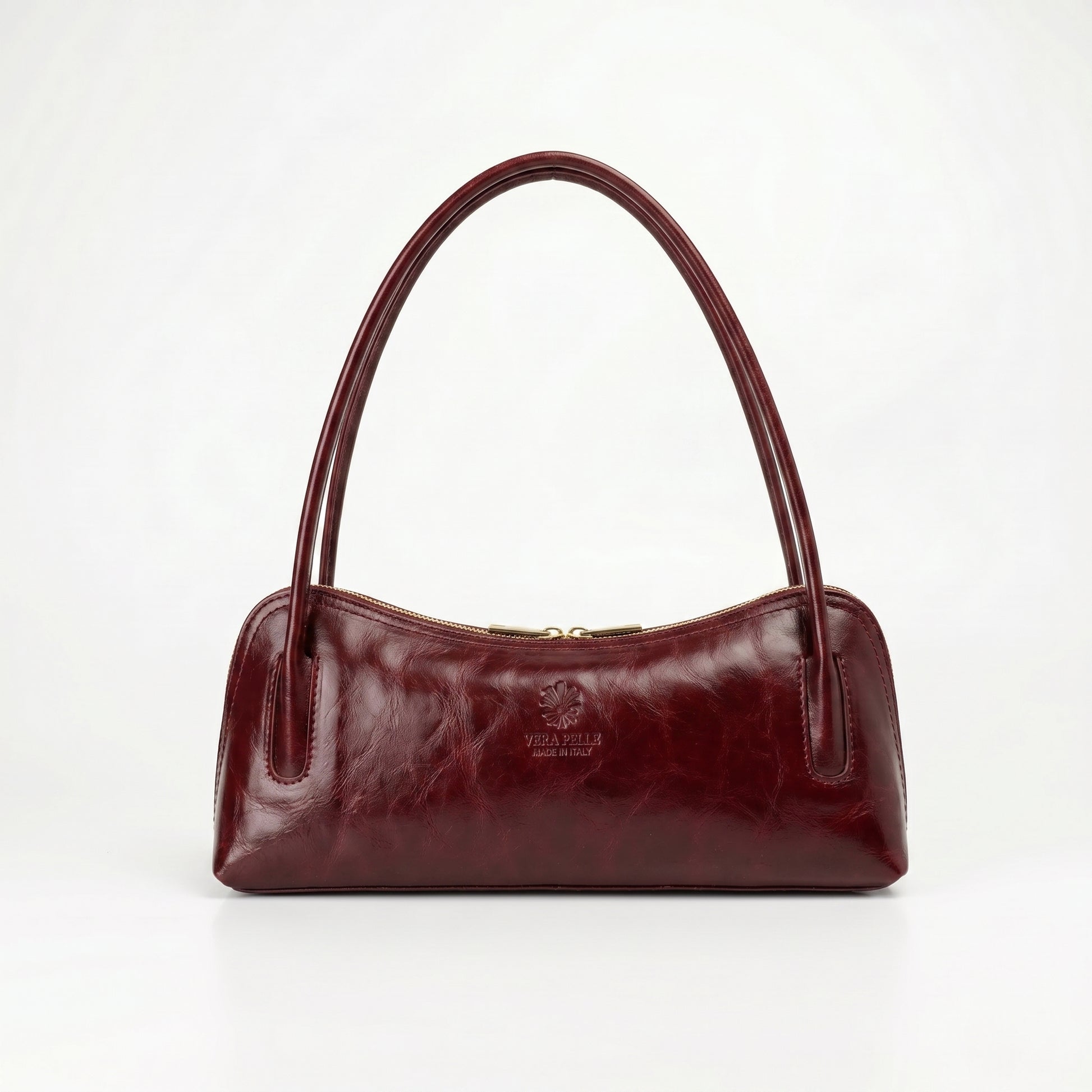 Lucy borsa a tracolla vera pelle premium rossa – dettaglio esterno