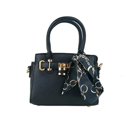 Stile Donna mini bag ecopelle argento con tracolla removibile – vista posteriore