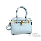 Mini Bag in Ecopelle con Tracolla Removibile e Finiture Oro - Stile Donna Bags