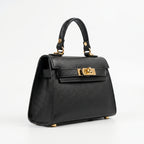Mini Beky Borsa in Vera Pelle con Tracolla Regolabile e Chiusura Rotante - Stile Donna Bags