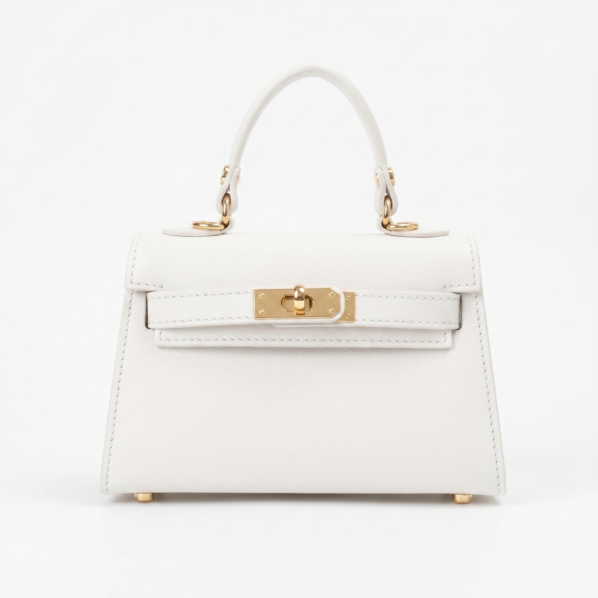 Mini Beky borsa vera pelle bianca con tracolla – vista supplementare 3